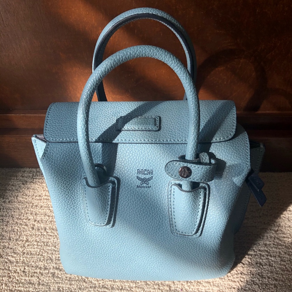MCM mini milla sky blue purse (sold)